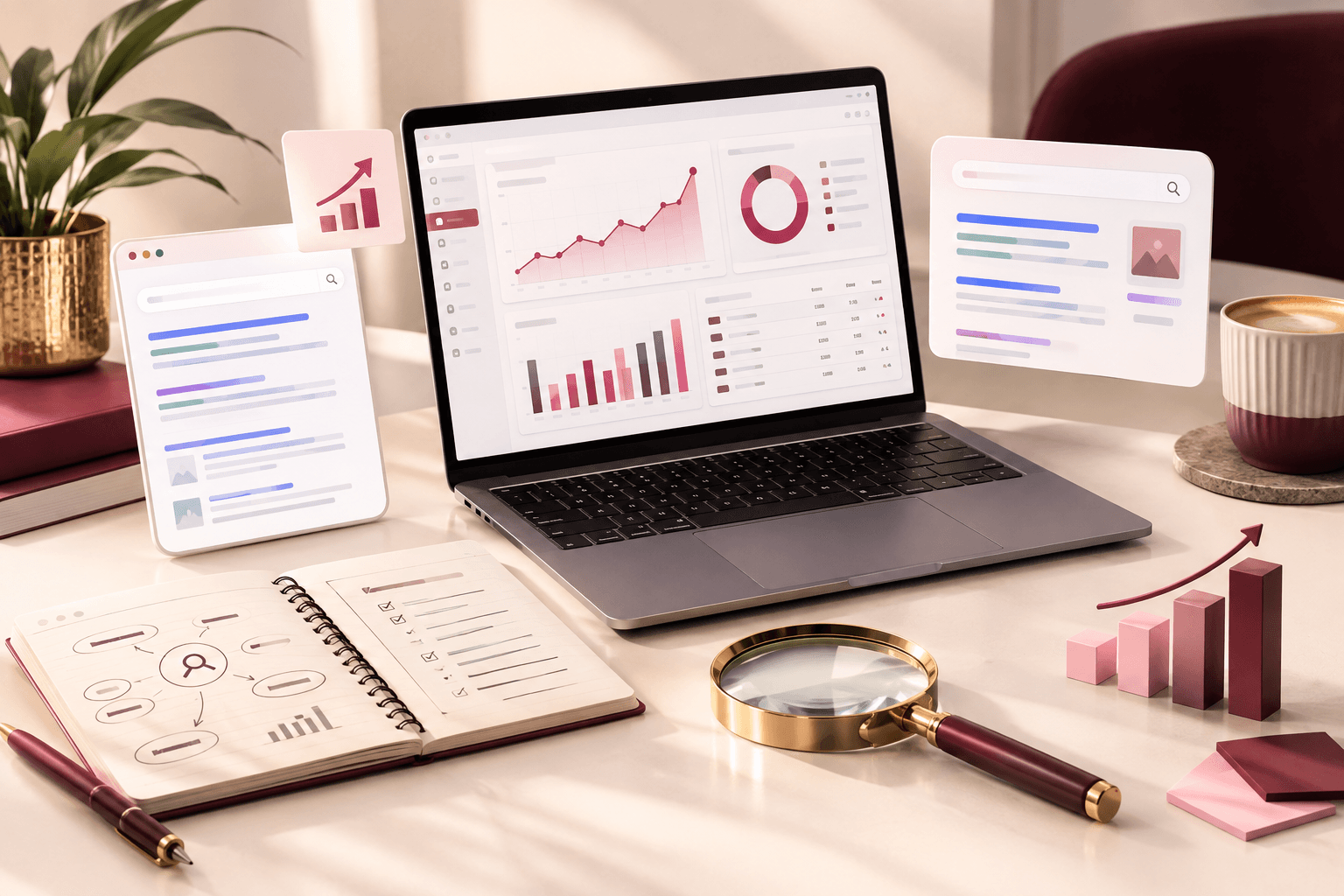 SEO and search engine optimization workspace